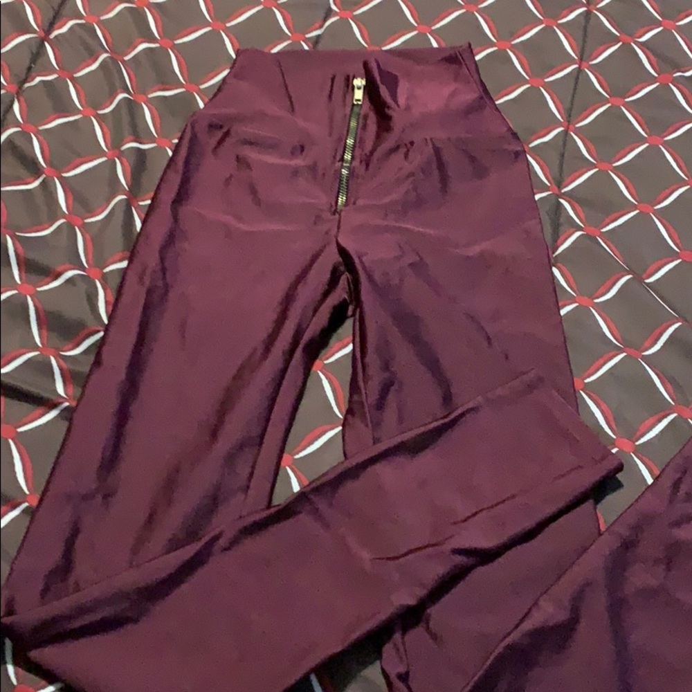 Burgundy rave pants